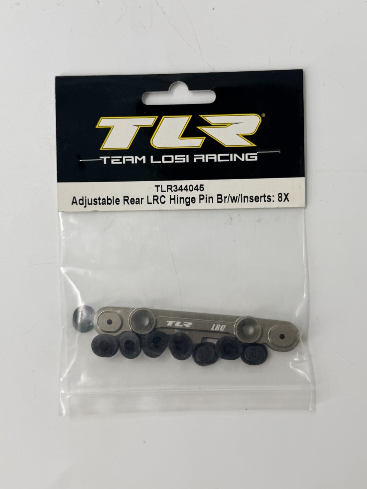 Team Losi Racing TLR344045 Adjustable Rear LRC Hinge Pin Brace w/ Inserts 8X New - Image 1