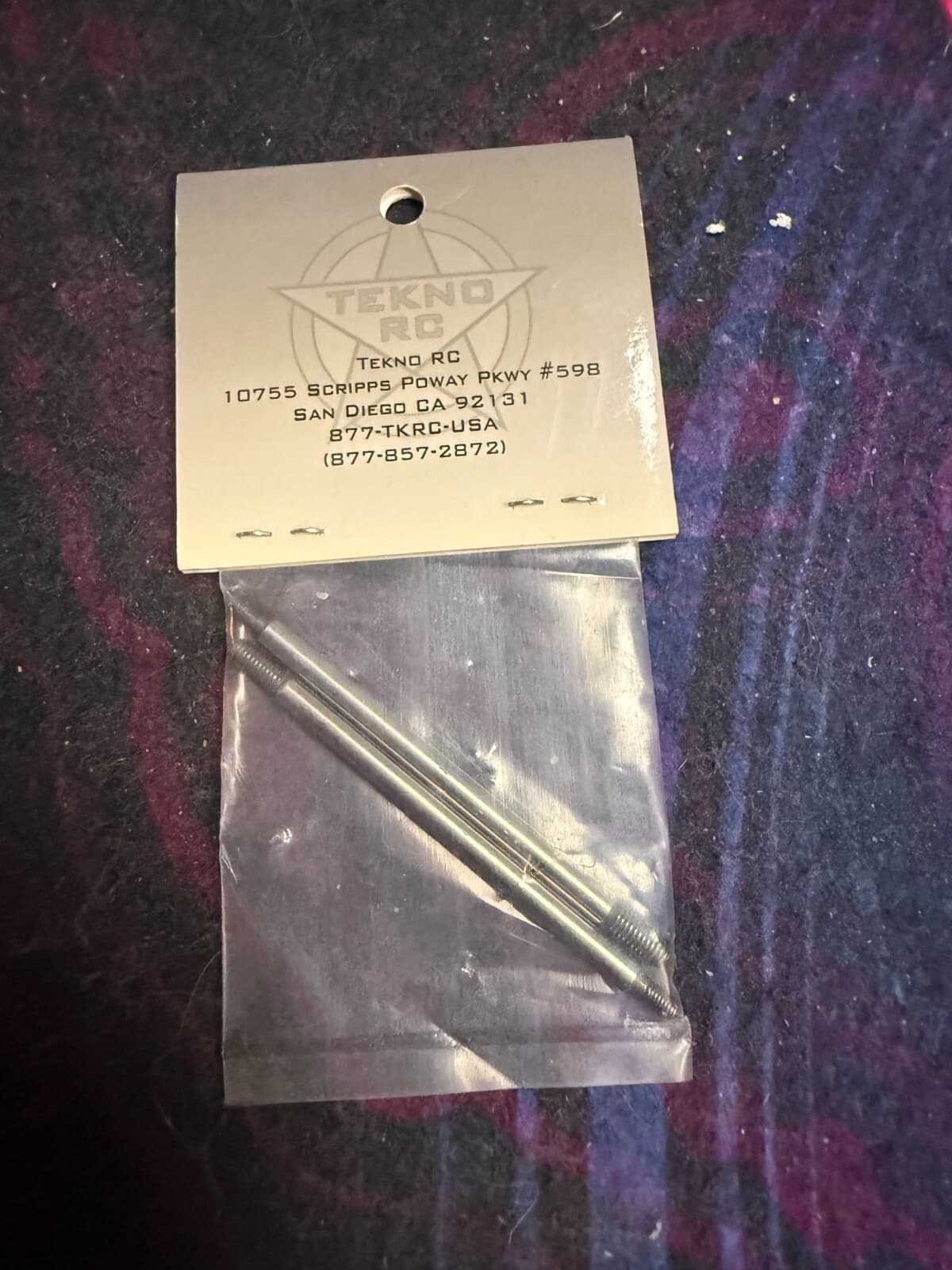 Tekno RC TKR6017 Rear Shock Shaft Set, Steel (Set of 2) - Thumbnail 2