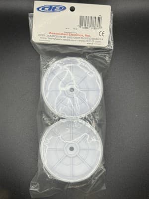 Team Associated ASC91574 61mm 4WD Buggy Front Wheels (White) - Thumbnail 2
