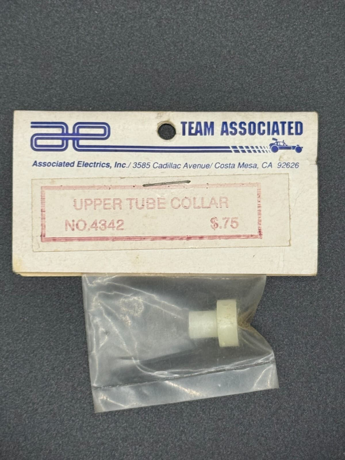 Team Associated Vintage 4342 Upper Tube Collar RC12L Pan Car (White) - Image 1