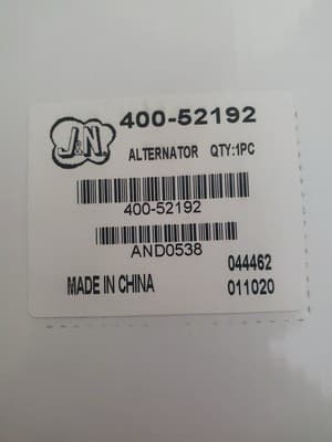 J&N Alternator Fits Honda Outboards (150HP and Up) 400-52192 - Thumbnail 2