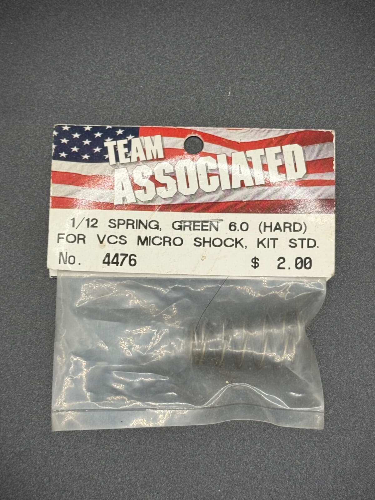 Team Associated Vintage 4476 Green 6.0 (Hard) Shock Spring 1/12 VCS Micro - Image 1