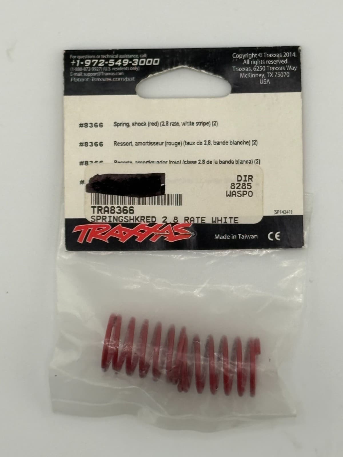 Traxxas 8366 Spring Shock Red / 2.8 Rate White Stripe (2) : 4-Tec / Ford GT - Thumbnail 2