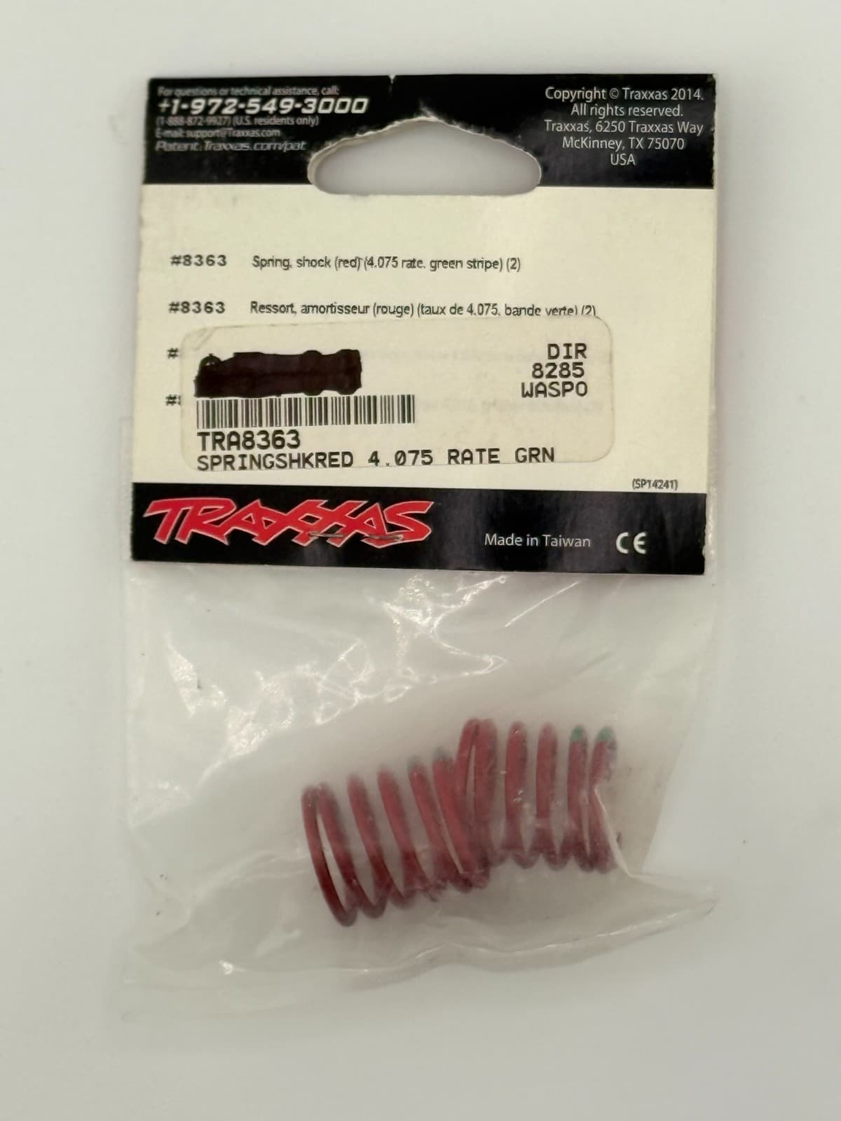 Traxxas 8363 Spring Shock Red 4.075 Rate Green Stripe (2) : 4-Tec 2.0 FORD GT - Thumbnail 2