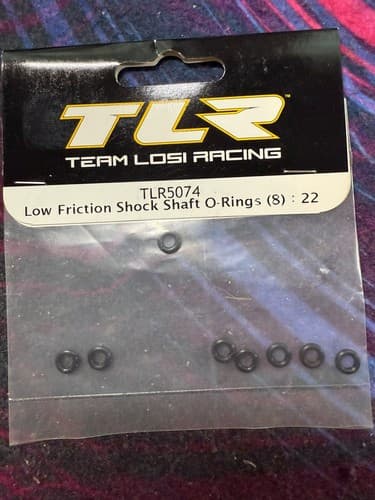 Team Losi TLR5074 22 -22T - 22SCT Low Friction Shock Shaft O-Rings (8) - Image 1