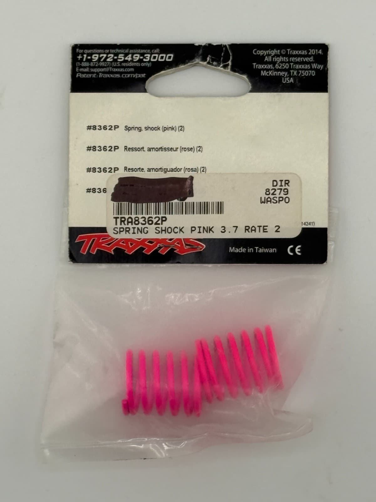 Traxxas 8362P shock Spring Pink 3.7 rate (2) 4-Tec 2.0 / Ford GT - Thumbnail 2