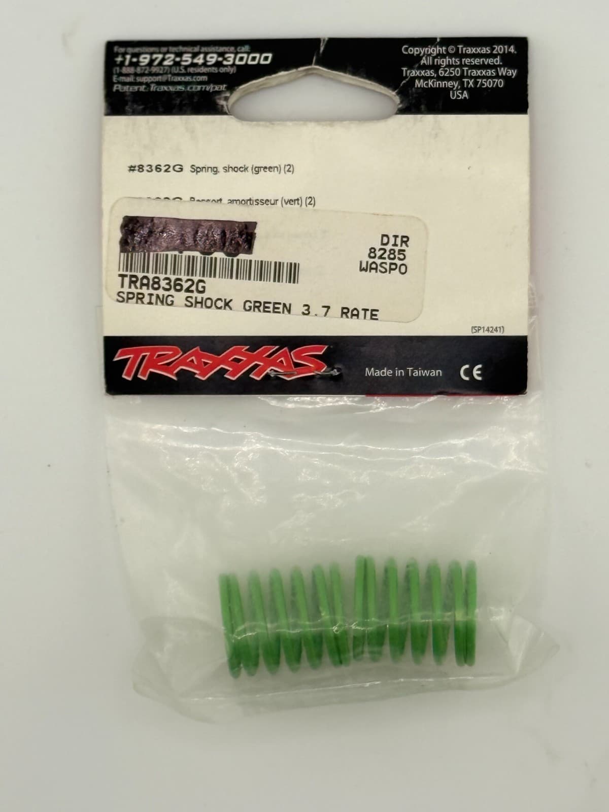 Traxxas 8362G (2 pk)Springs Green 3.7 rate (2): 4-Tec 2.0 VXL /Ford GT / Mustang - Thumbnail 2
