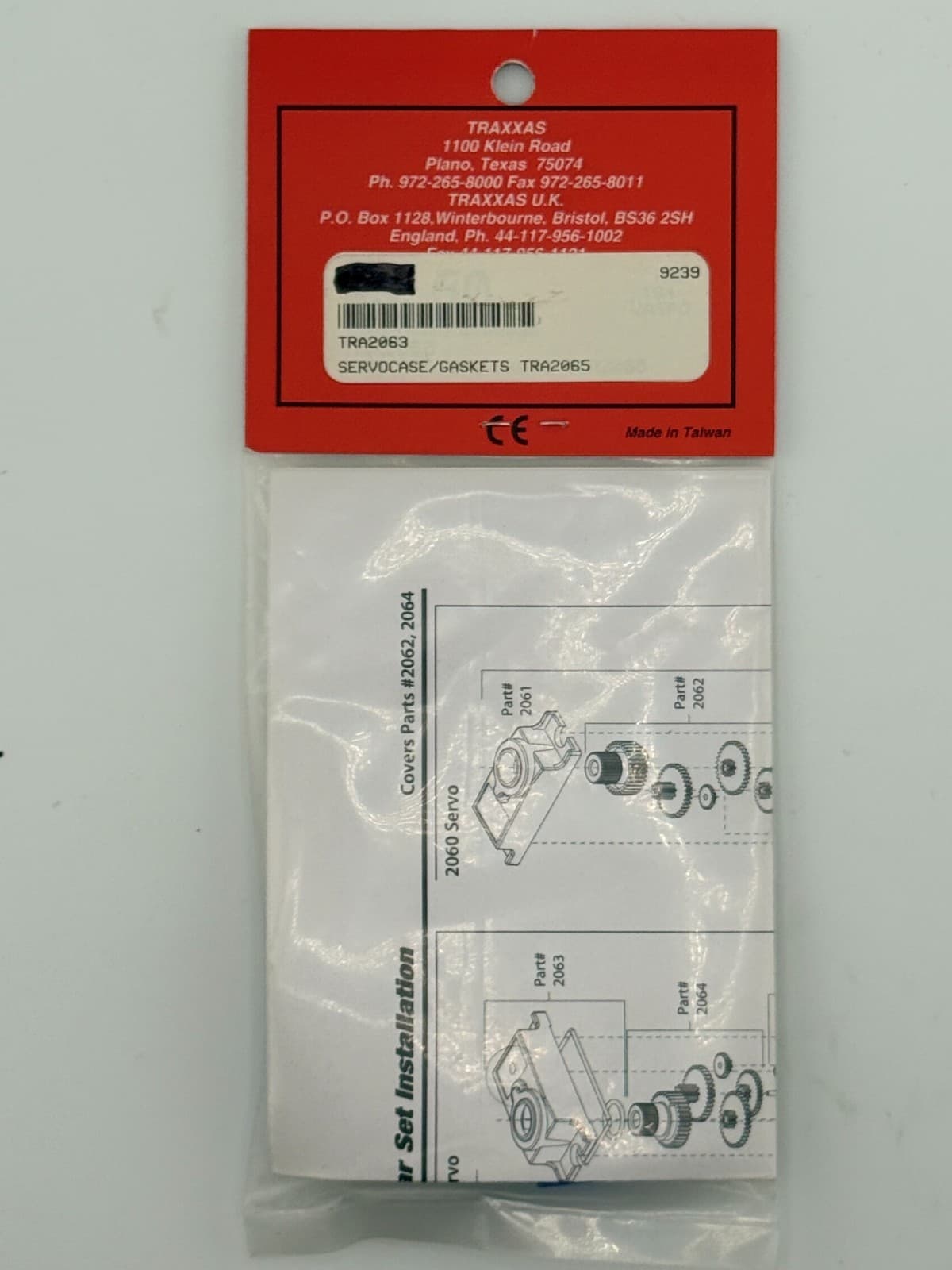 Traxxas 2063 Servo Case & Gaskets (for 2065 Waterproof Sub-Micro Servo) New - Thumbnail 2