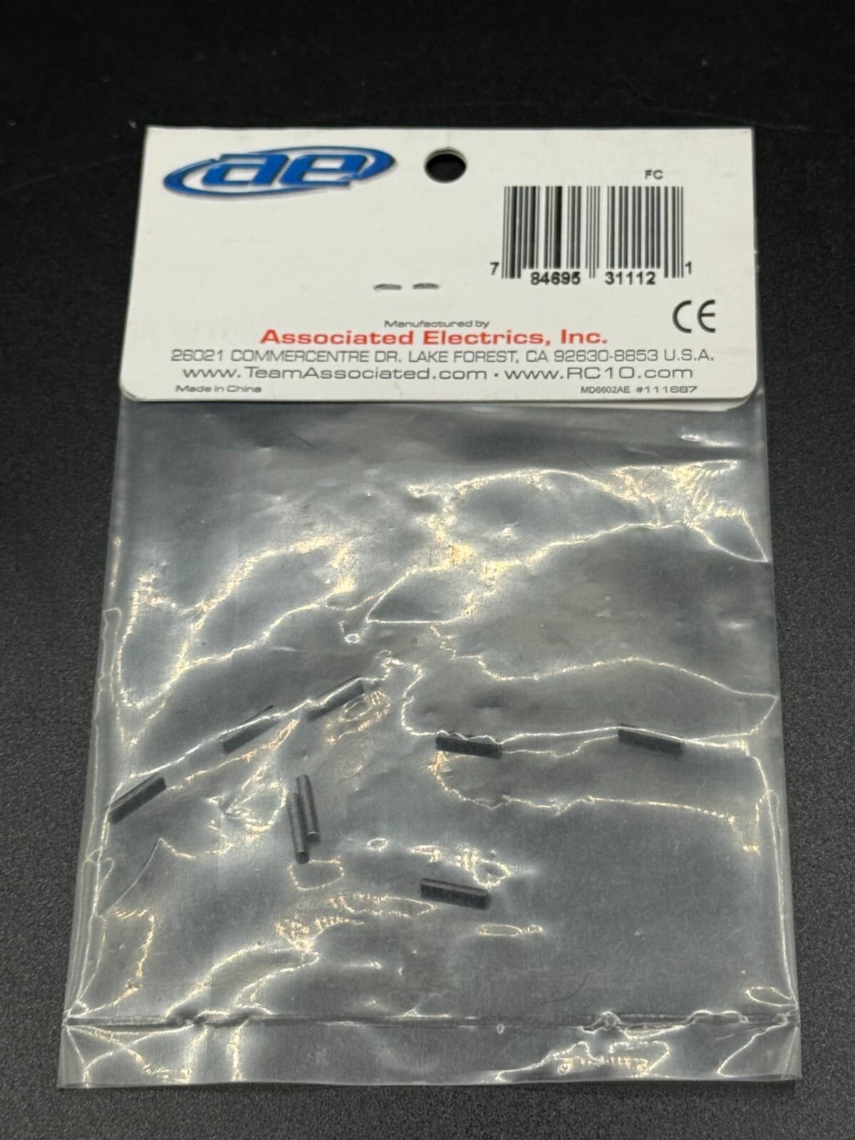 Team Associated 31112 Dowel Pins (8) 1/16" x 5/16" Steel - Thumbnail 2