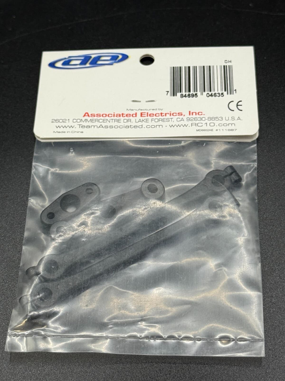 Team Associated 4635 PVT Brace/Pod Links Black RC12R5 - Thumbnail 2