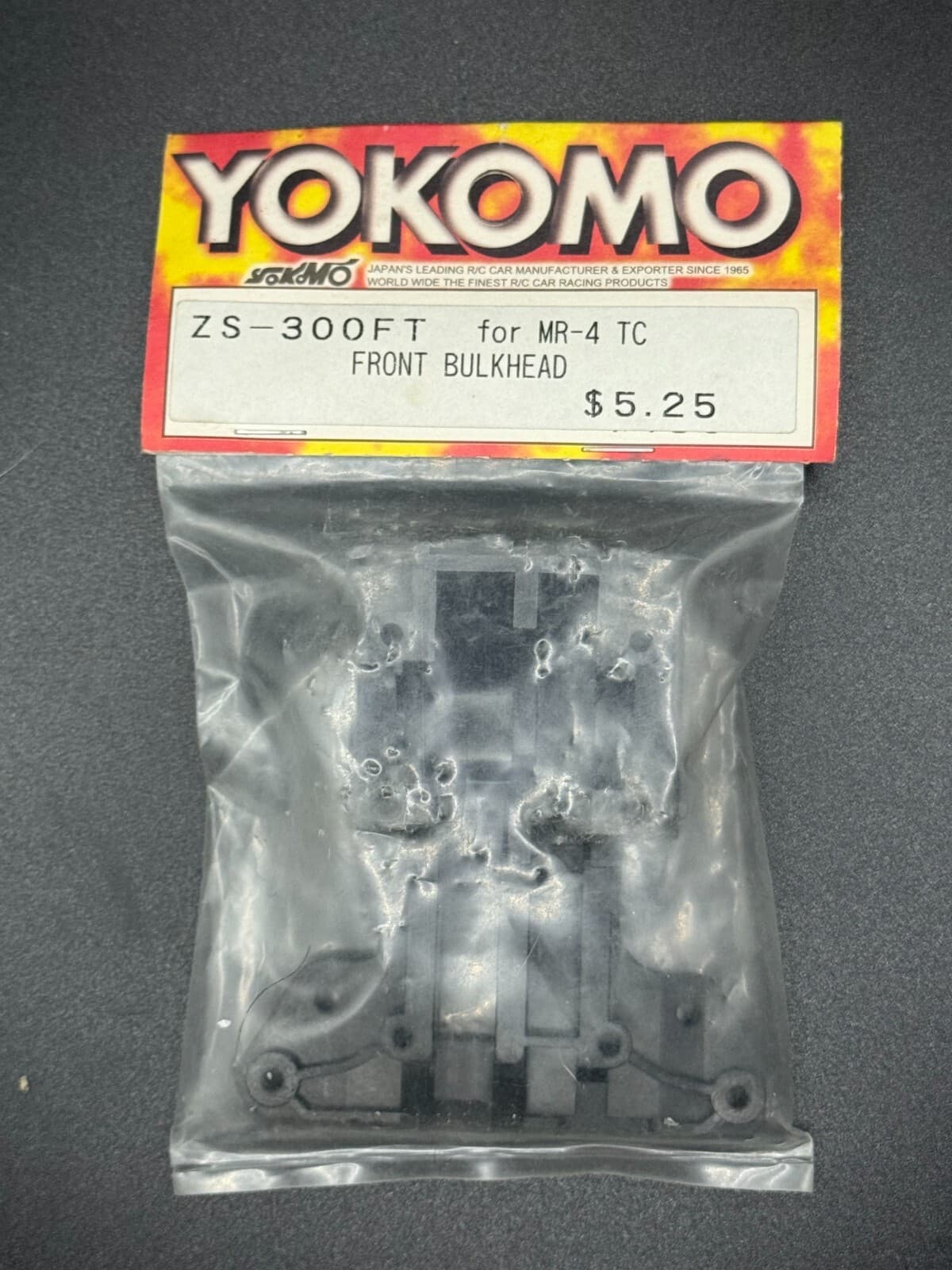 Yokomo ZS-300FT Front Bulkhead Black Composite MR-4 Touring Car - Image 1