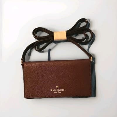 Kate Spade Burgundy Crossbody Wallet/Phone Carrier - Image 1