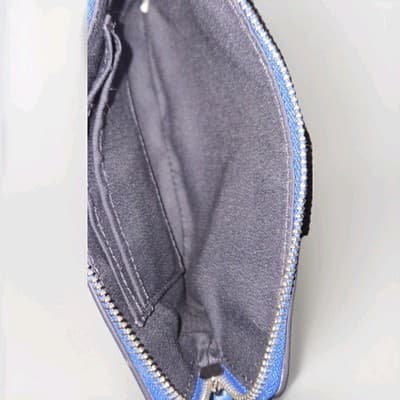 Coach Corner Zip Wristlet Blue Crossgrain Leather Wallet Clutch –Great Condition - Thumbnail 6