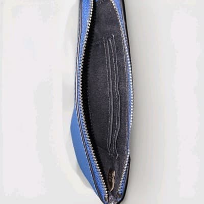 Coach Corner Zip Wristlet Blue Crossgrain Leather Wallet Clutch –Great Condition - Thumbnail 7