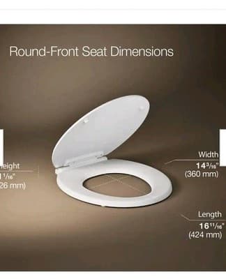 KOHLER 25882-0 Broadwood Round Quiet Close Toilet Seat in White New - Thumbnail 8