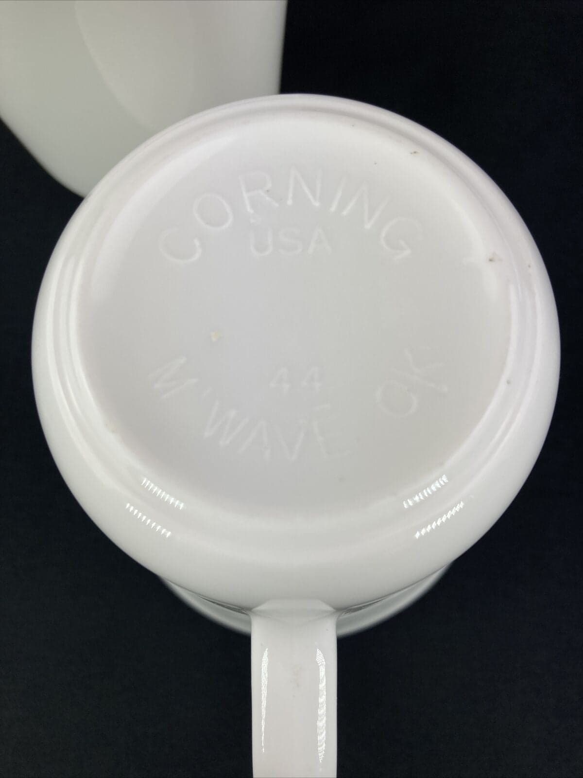 Corning Winter Frost White Set Of 2 Mugs 8oz. Made In USA 3 1/2” - Thumbnail 3