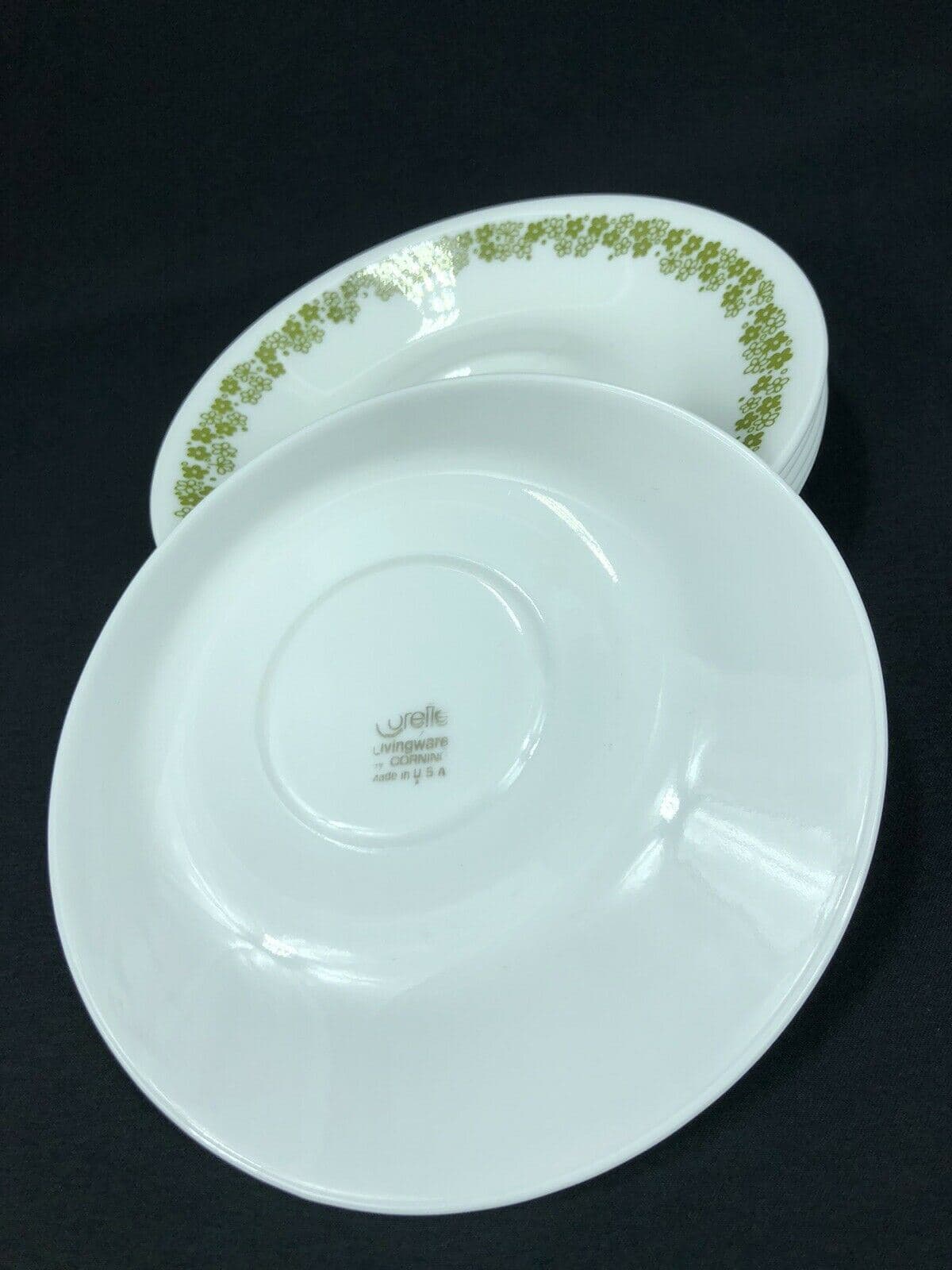 Corelle Spring Blossom Crazy Daisy Green Set of 6 Saucers - Thumbnail 6