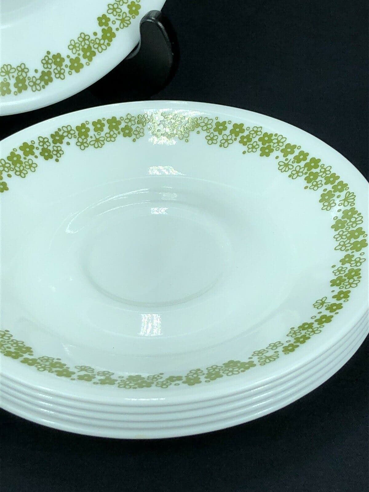 Corelle Spring Blossom Crazy Daisy Green Set of 6 Saucers - Thumbnail 4