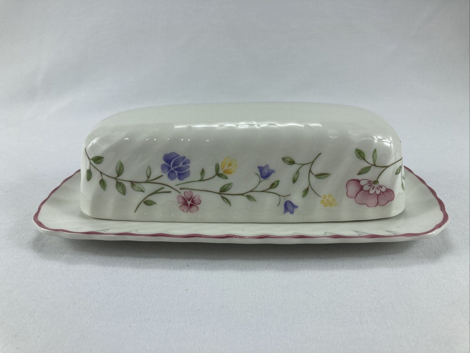 Johnson Brothers Bros Summer Chintz Floral Covered Stick Butter Dish England - Image 1