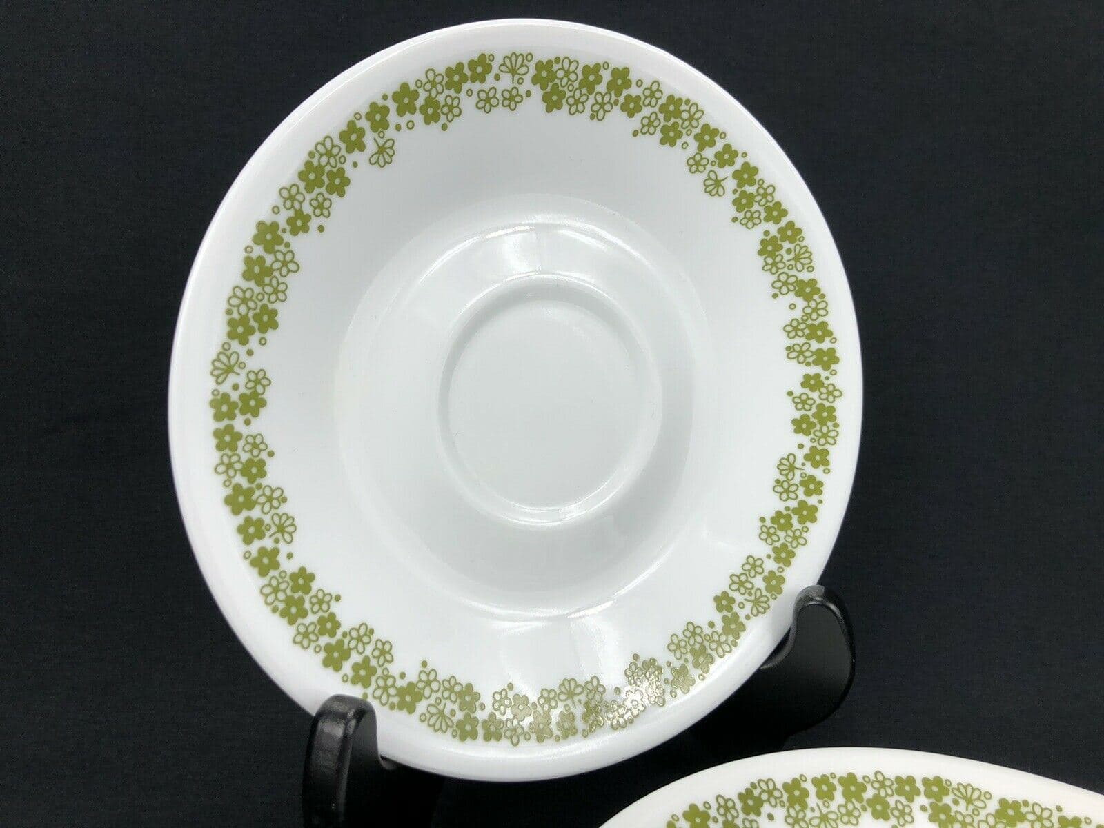 Corelle Spring Blossom Crazy Daisy Green Set of 6 Saucers - Thumbnail 2