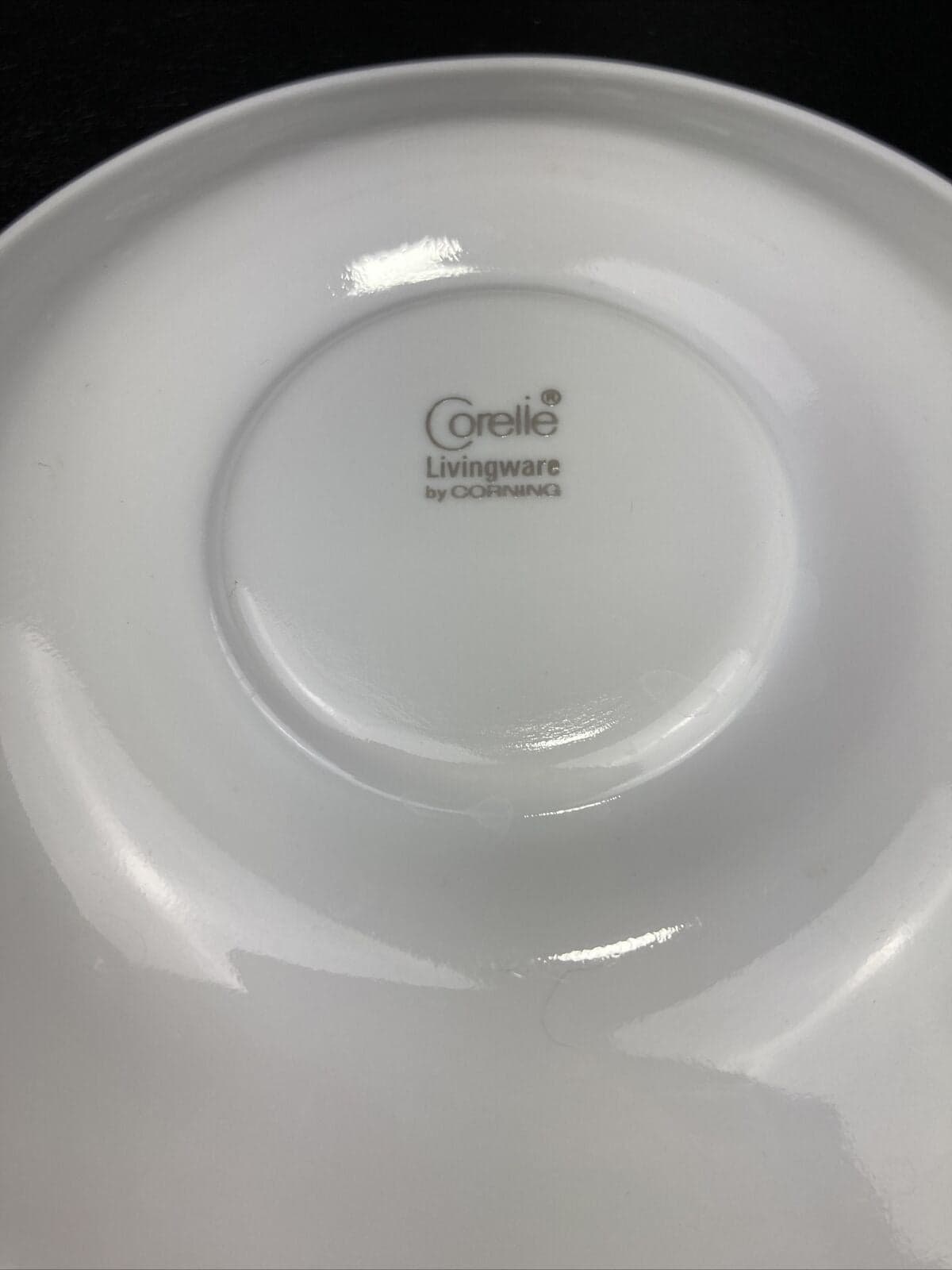 Corelle Livingware By Corning Snowflake Blue Set of 2 Flat Cup (2 5/8") & Saucer - Thumbnail 8