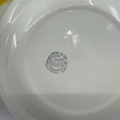 Vernonware Organdie 7 1/2” Under Glaze Hand Painted Salad Plate Set Of 3 - Thumbnail 4