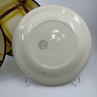 Vernonware Organdie 7 1/2” Under Glaze Hand Painted Salad Plate Set Of 3 - Thumbnail 3