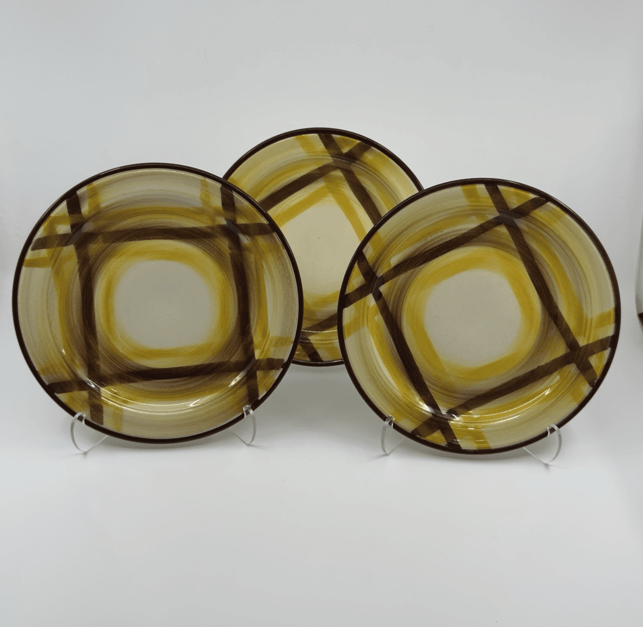 Vernonware Organdie 7 1/2” Under Glaze Hand Painted Salad Plate Set Of 3 - Thumbnail 2