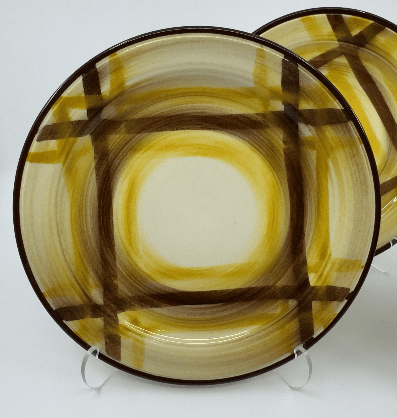 Vernonware Organdie 7 1/2” Under Glaze Hand Painted Salad Plate Set Of 3 - Image 1