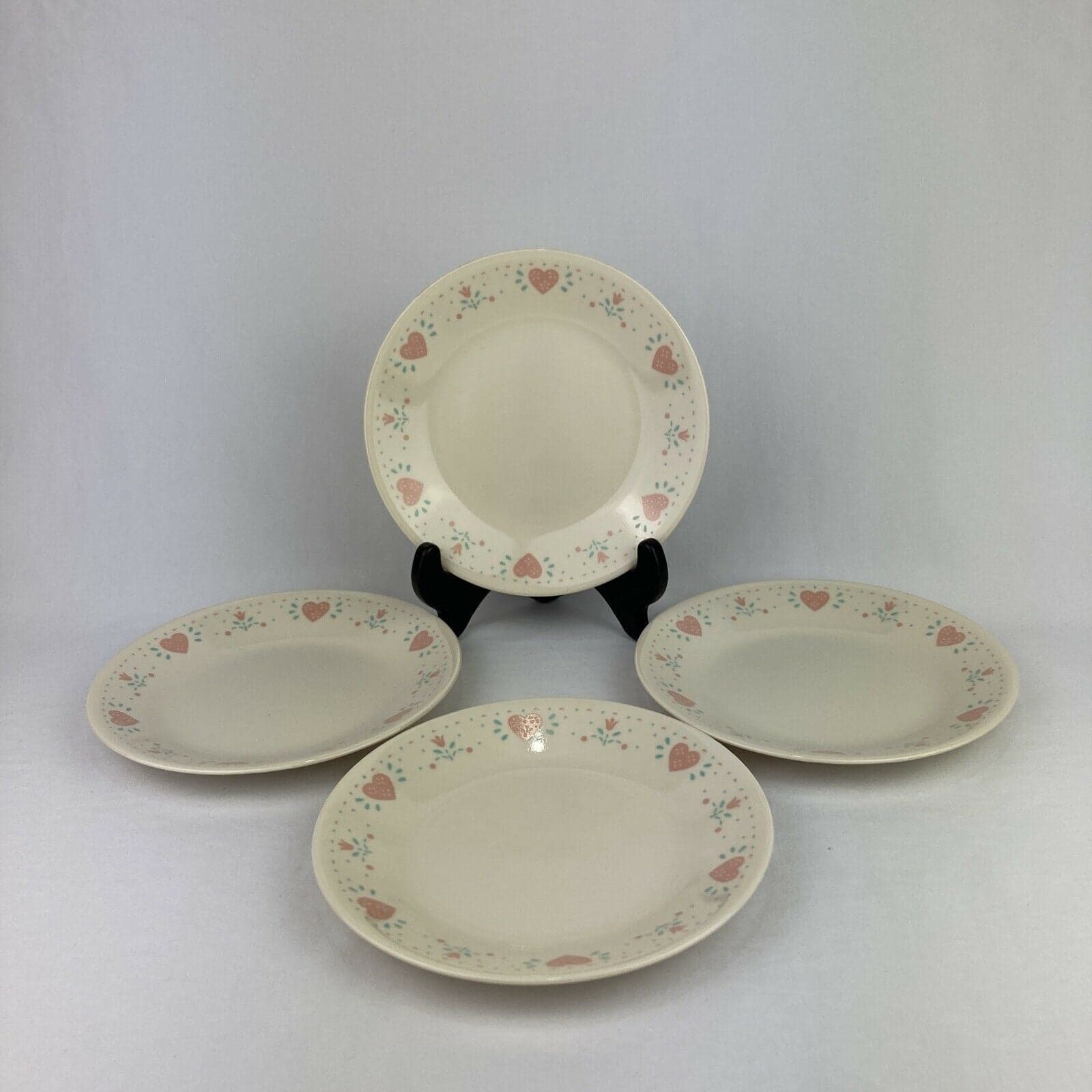Corning Ware Corelle Salad/ Bread Plates Forever Yours 6 3/4” Set Of 4 - Image 1