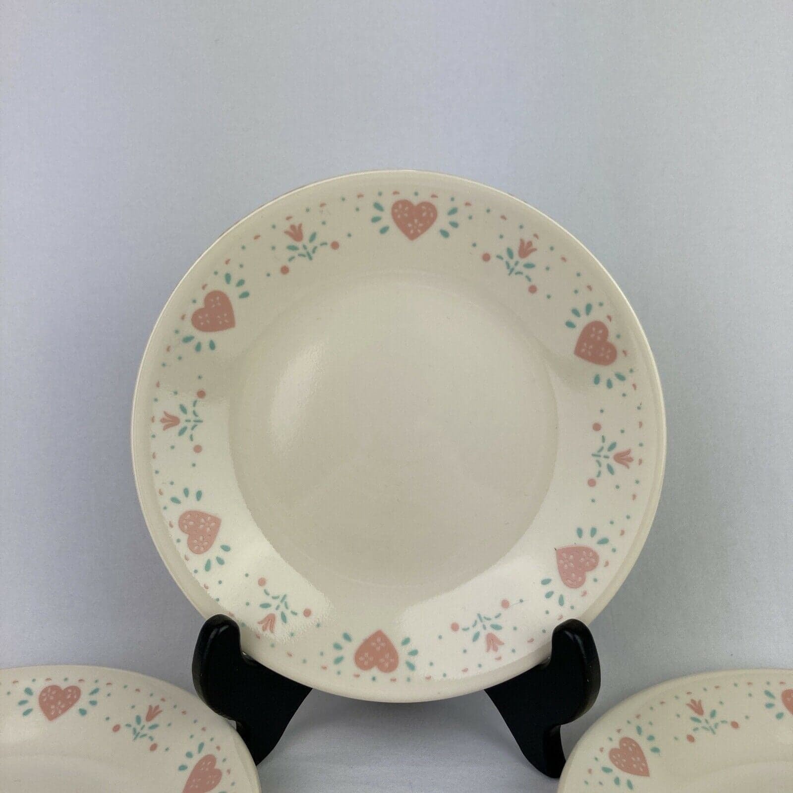 Corning Ware Corelle Salad/ Bread Plates Forever Yours 6 3/4” Set Of 4 - Thumbnail 2
