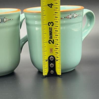 Noritake Boulder Ridge Blue Coffee Mug Set of 2 Native American Theme - Thumbnail 3