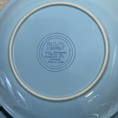 Rio Turquois Blue by Century China Stoneware Dinner Plates Set of 2 - Thumbnail 2