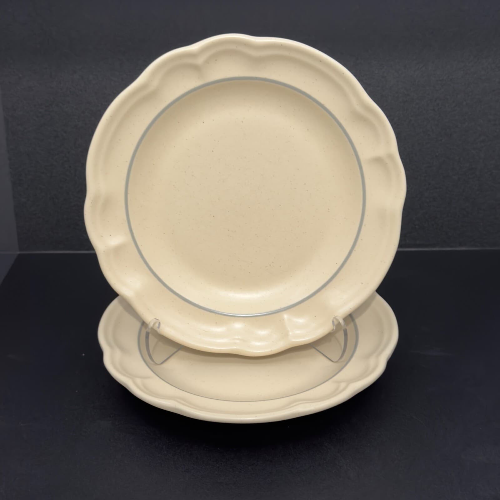 Pfaltzgraff Rememberance Scalloped Bread/Salad Plates Set of 2 - Image 1