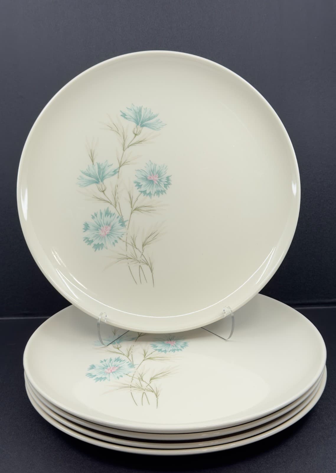 Taylor Smith & Taylor Ever Yours Boutonniere Dinner Plates Set of 5 - Image 1