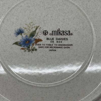 Mikasa Blue Daisies 10 3/4” Dinner Plate Vintage EB 804 - Thumbnail 3