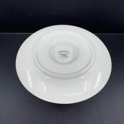 SYRACUSE CHINA 7.25"/12oz CELESTE Porcelain GRAVY BOAT with ATTACHED PLATE - Thumbnail 2