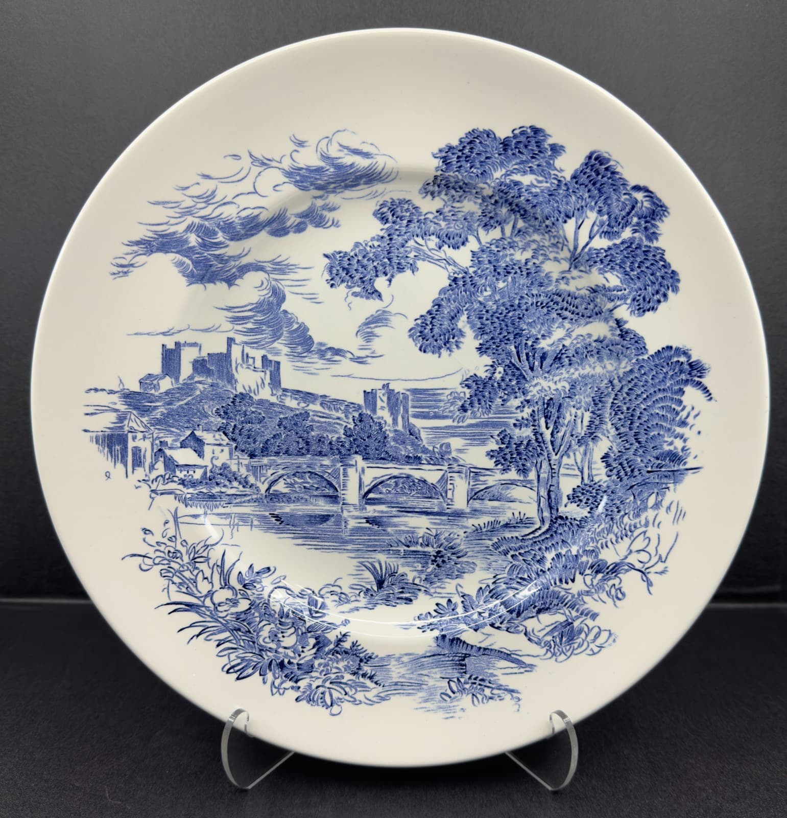 Enoch Wedgwood "Countryside" (Tunstall) Ltd 10" Blue and White Collector Plate - Image 1