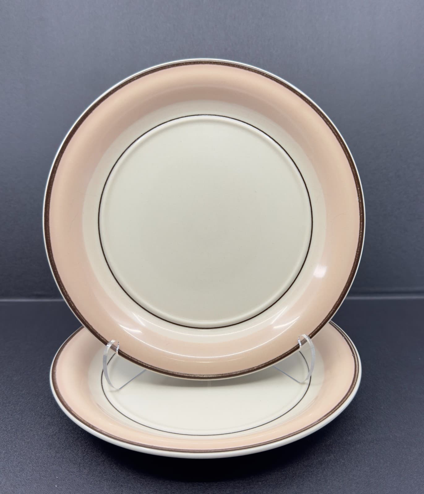 Jewel Stone Styled By Mikasa Coral MS800 Stoneware 7 1/2" Dessert Plates (x 2) - Image 1