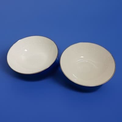 Noritake Ivory China #7541 Lorelei Made in Japan Set of 2 Soup Bowls 6 1/4" - Image 1