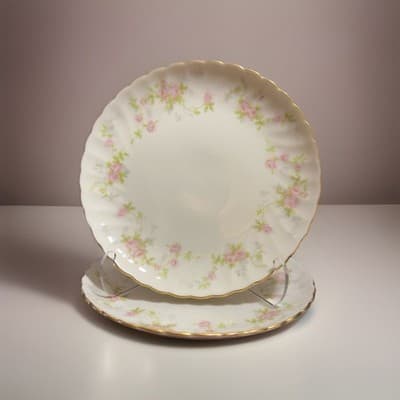 Syracuse China SY48 Set of 2 Vintage Bread Plates 6 1/2" Diameter - Image 1