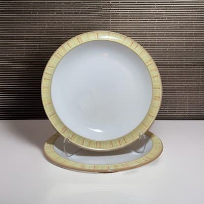 Denby Caramel Stripes 7 3/8" Appetizer Plate Set of 2 - Image 1