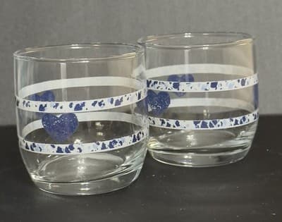 Anchor Hocking Cobalt Blue Heart Juice Glasses Set of 3 - Thumbnail 2