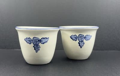 Pfaltzgraff Yorktowne Custard Cups 2 3/4" USA Old Castle Marks Set of 2 - Image 1