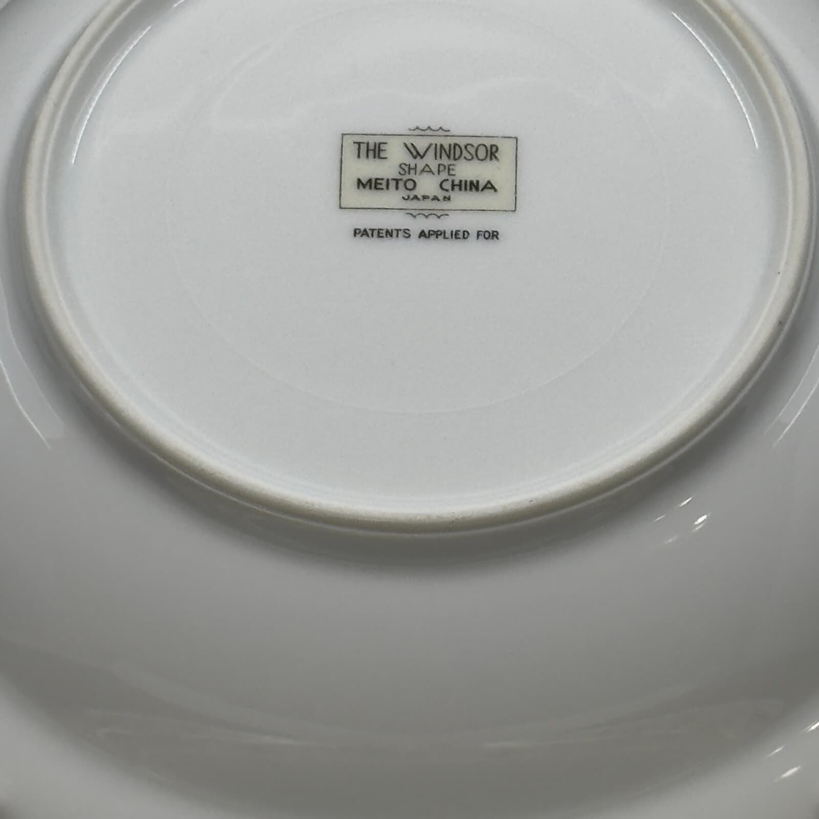 Meito China Modern Windsor 7 1/4" cereal bowl Patent Applied for backstamp (x2) - Thumbnail 4