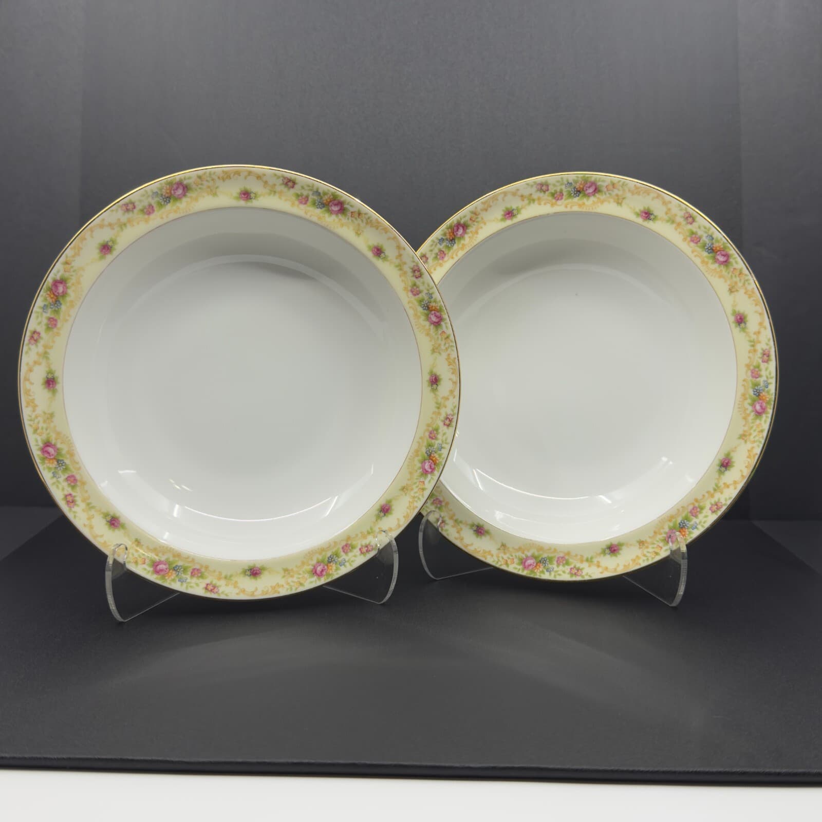 Meito China Modern Windsor 7 1/4" cereal bowl Patent Applied for backstamp (x2) - Image 1
