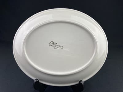 Mayer China Oval Platter Restaurant Ware Harvest Gold & Brown - Thumbnail 2