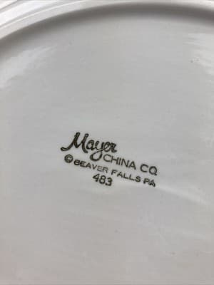 Mayer China Oval Platter Restaurant Ware Harvest Gold & Brown - Thumbnail 3