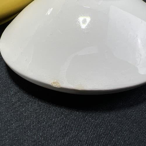 Mikasa Sugar Bowl w/lid and Creamer Cera Stone D1350 Daybreak Yellow - Thumbnail 6