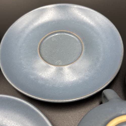 Denby English Stoneware Pottery Echo Blue Cup & Saucers - Set Of 3 - Thumbnail 6